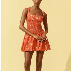 Anthropologie Smocked Mini Dress
